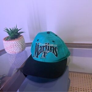 Florida Marlins Teal and Black Cap